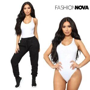 Fashion Nova Bodysuit for Women Scoop Neck Sleeveless Racerback Tank‎ Tops